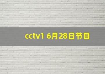 cctv1 6月28日节目